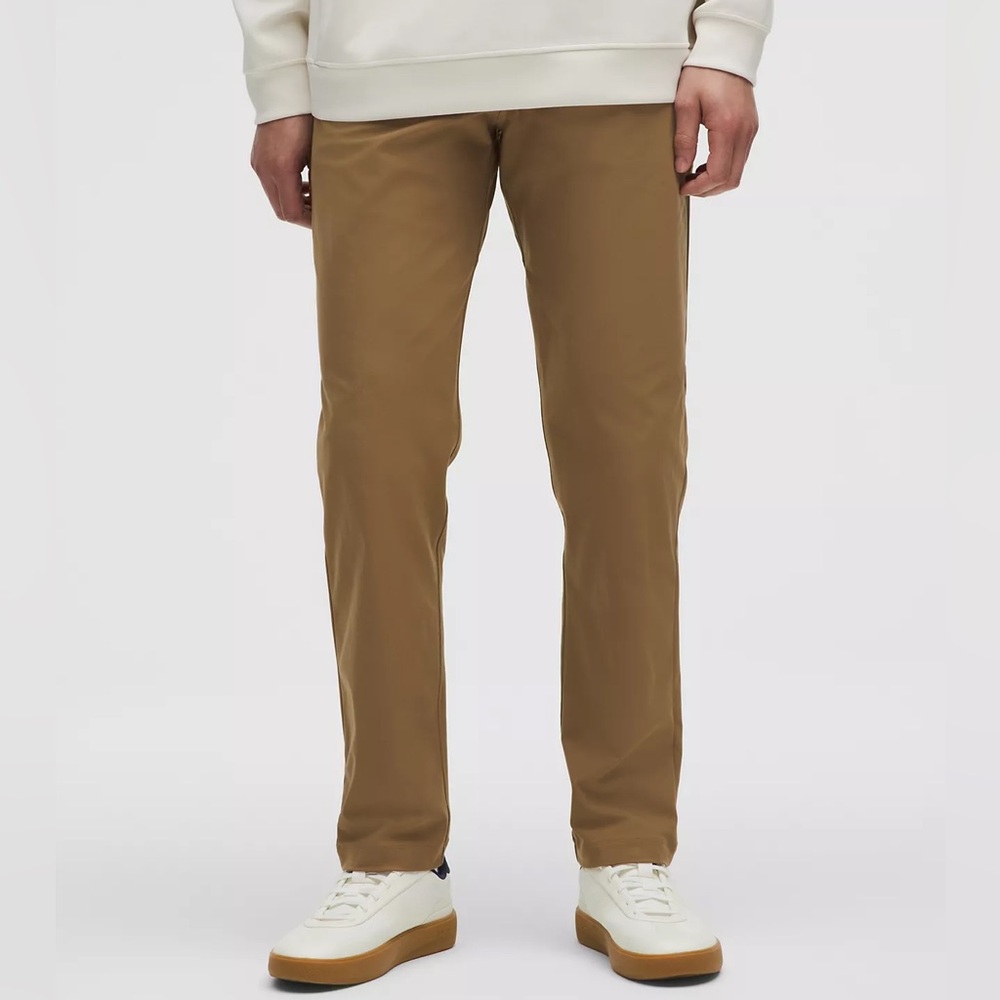 LULULEMON ABC men’s pants color is “artifact” or camel brown size 30x30